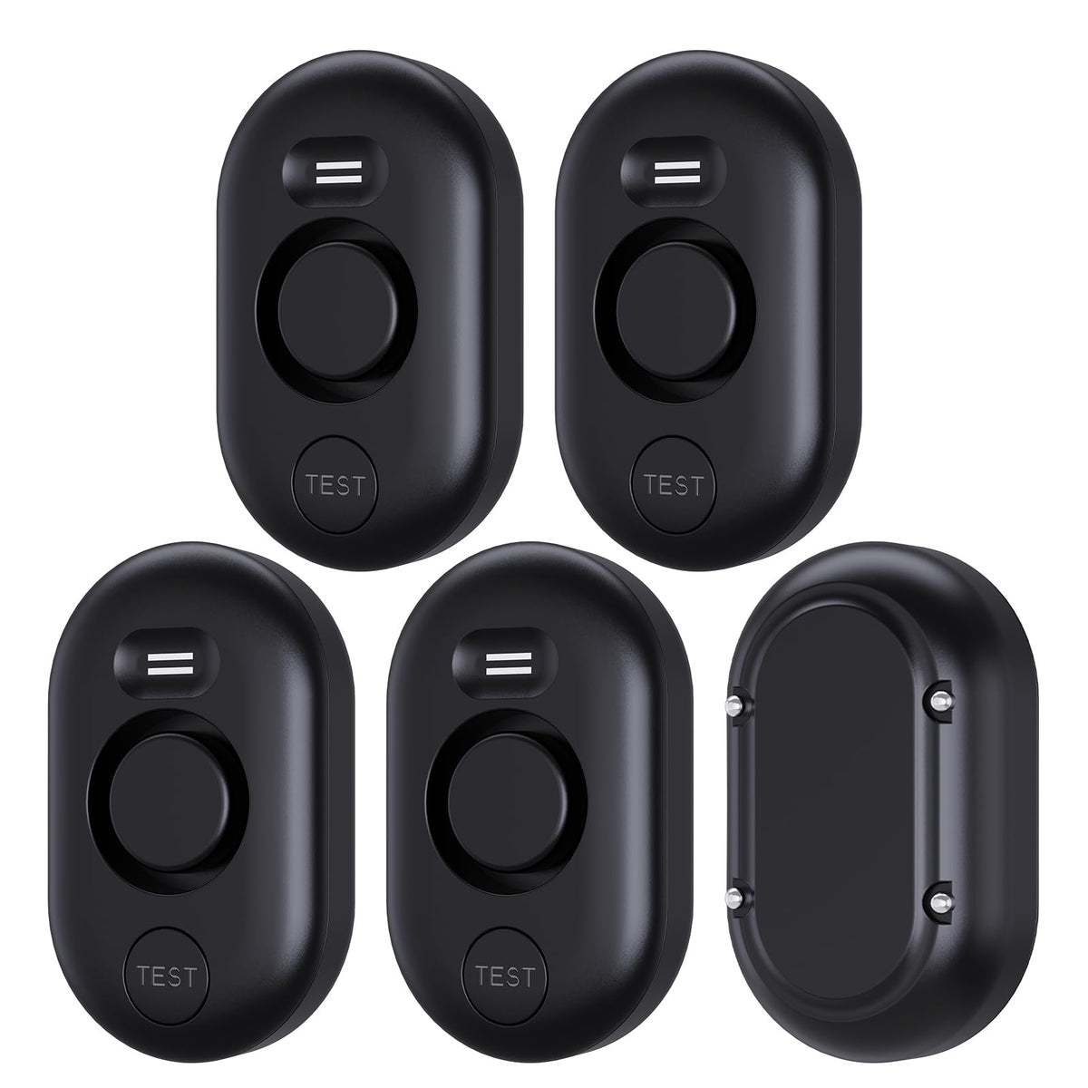 METAK WD60 five-pack leak detectors, front view, ready to protect your home from unseen drips.