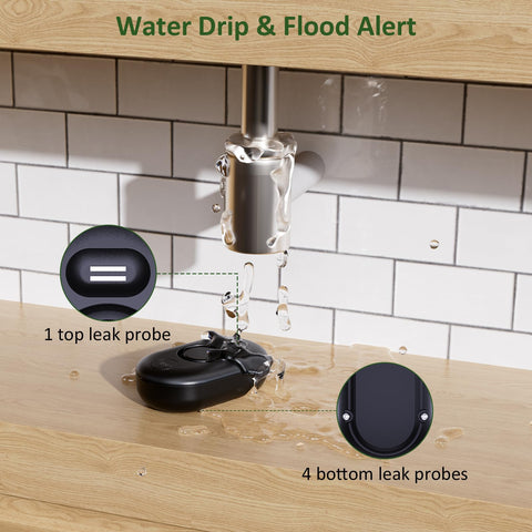 METAK WD60 used in kitchen detects leaks near sink and dishwasher.