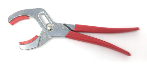 METAL MAGERY Pliers protect connector lock rings on delicate components during use.