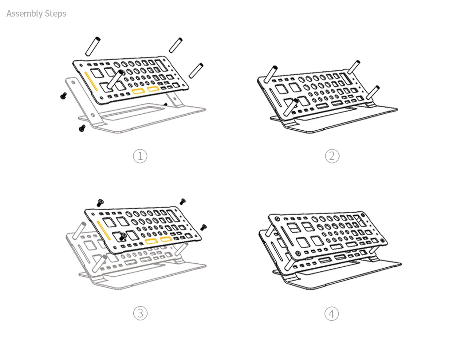 Anodized aluminum body and rubber feet prevent scratches while stabilizing tools.