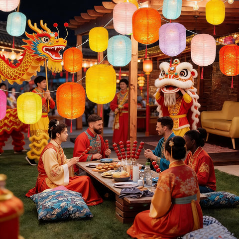 Metany rose red lantern delivers vibrant accents for celebrations