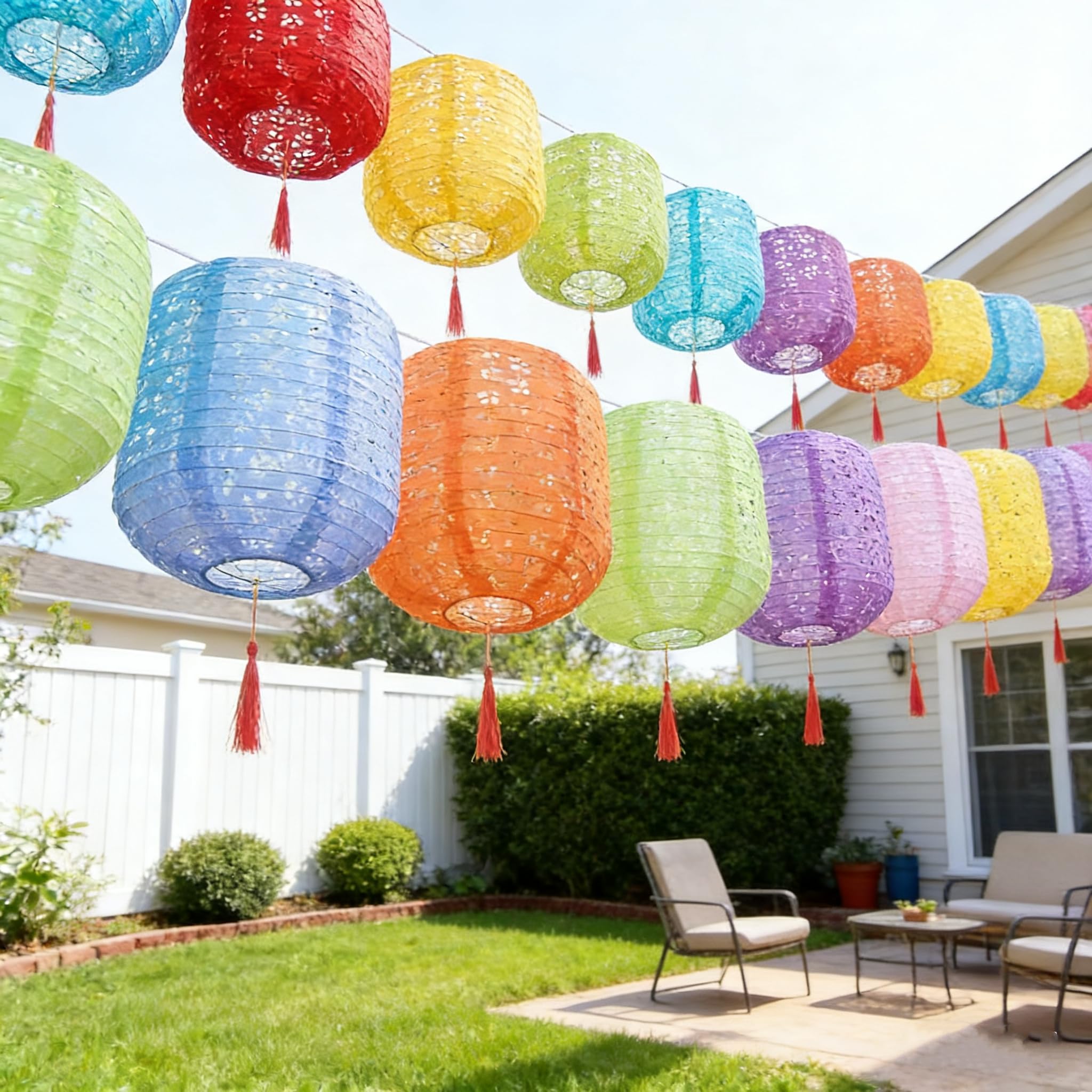 Metany yellow lantern brightens daytime gatherings and brunches
