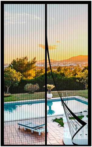 METAONLY magnetic screen door installed on a 36x80 frame for fresh air