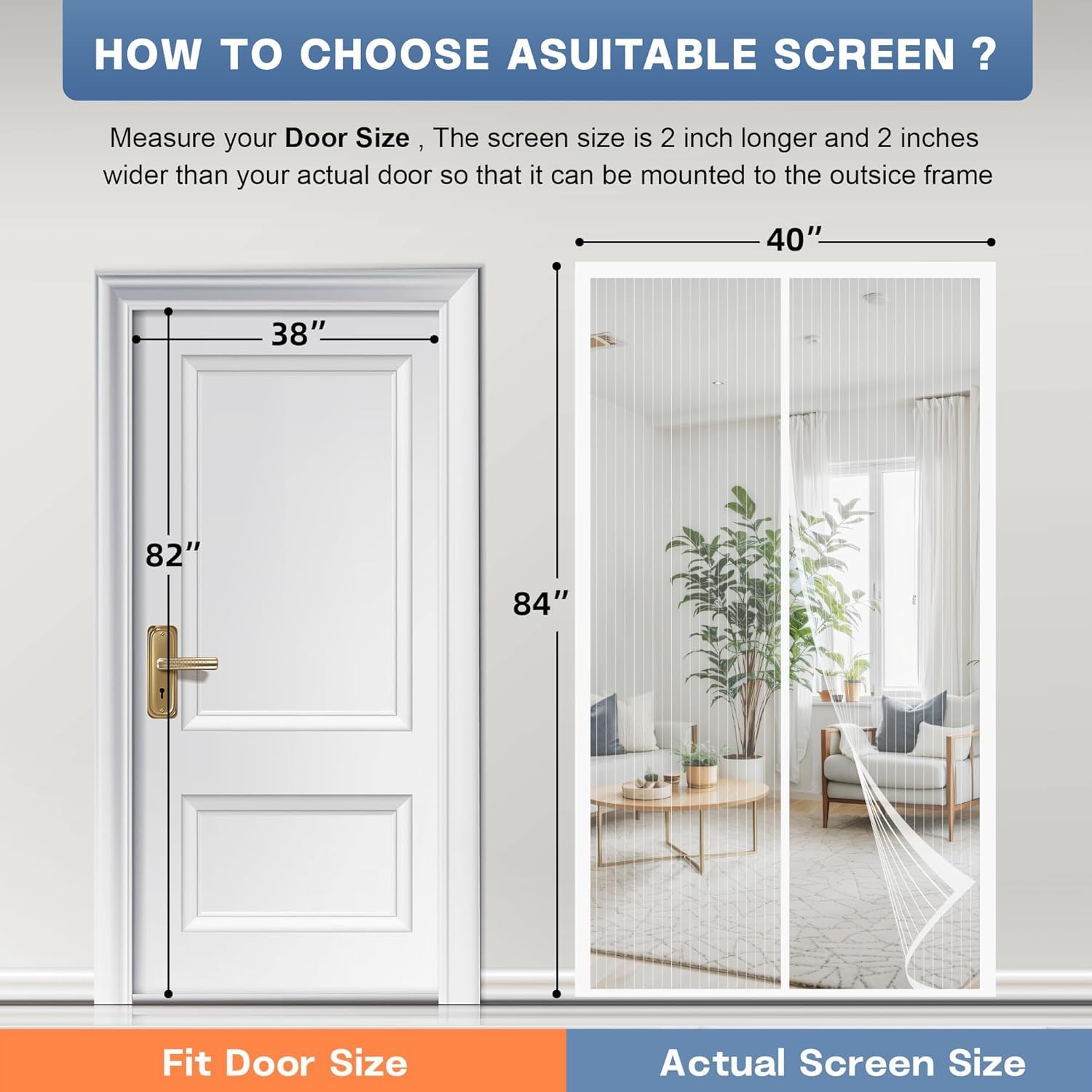 METAONLY white magnetic screen door blending with exterior decor