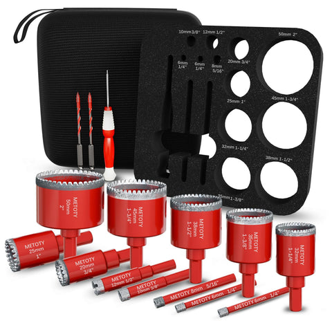 METOTY diamond hole saw 6mm drills ceramic tile with precise edge