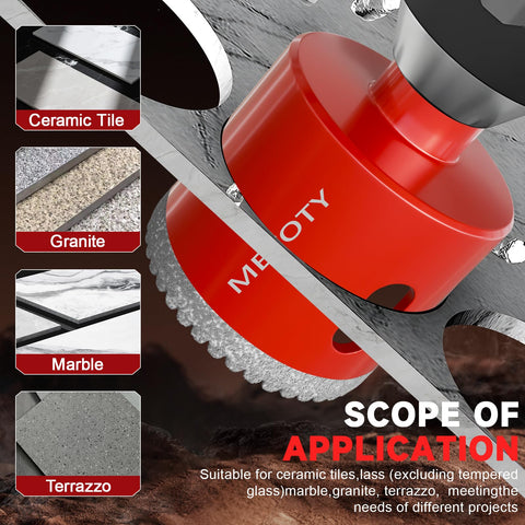 METOTY serrated teeth close-up aiding debris removal during drilling