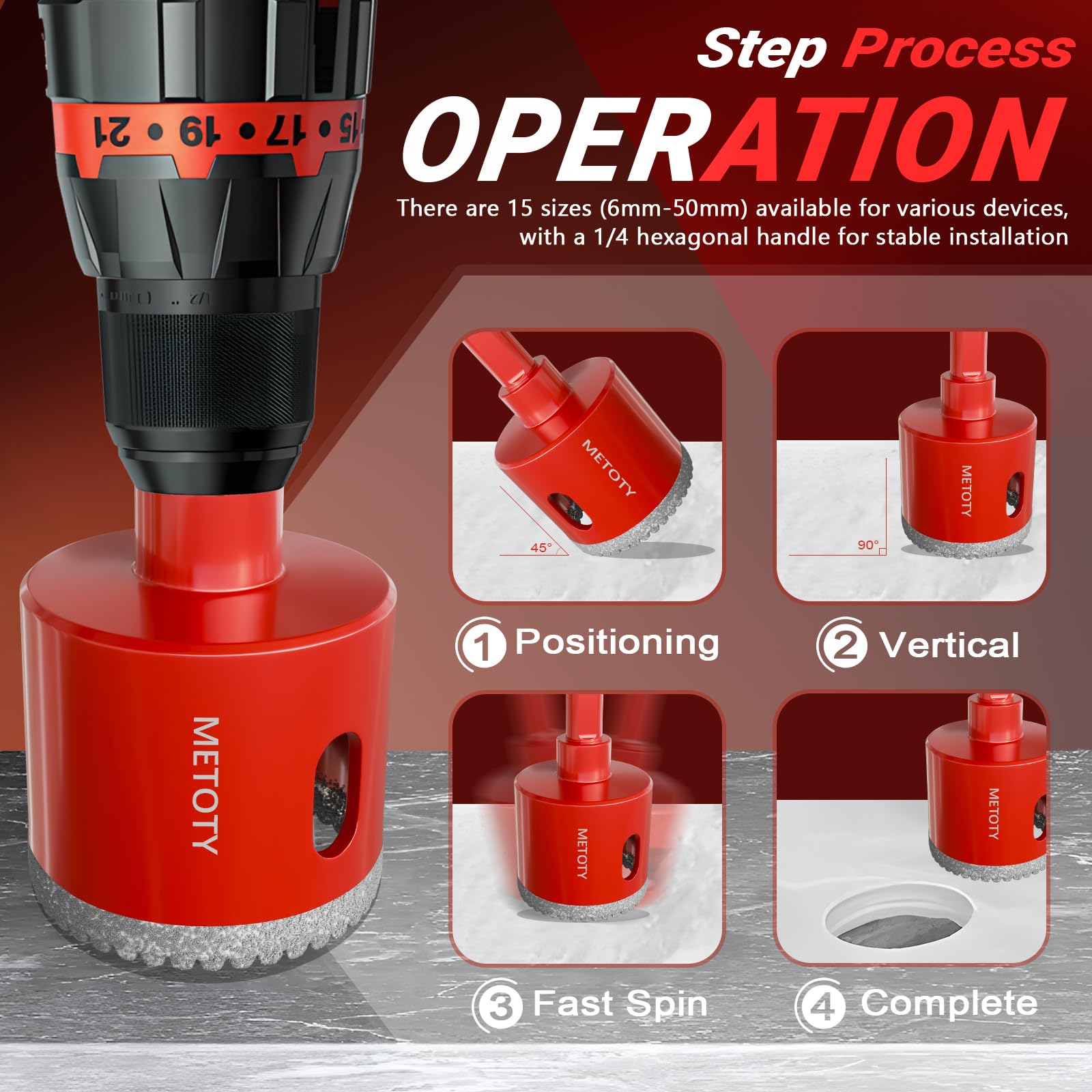 METOTY hard storage bag keeps drill bits organized and protected