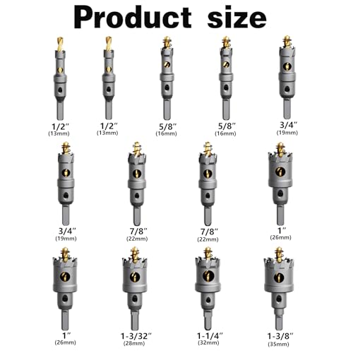 METOTY stainless steel hole saw cutting kit enables clean, precise steel work.