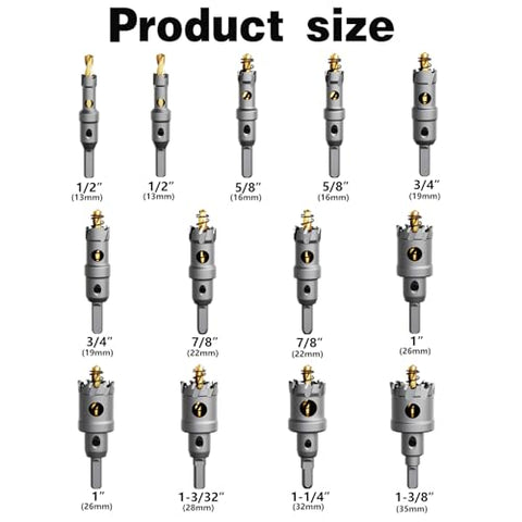 METOTY stainless steel hole saw cutting kit enables clean, precise steel work.