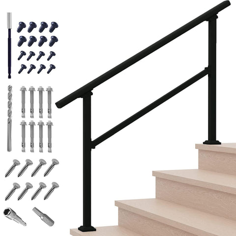 Metty Metal 4step handrail outdoor demonstrates sturdy support for outdoor stairs