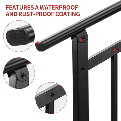 Metty Metal handrail baluster detail shows stylish metal texture