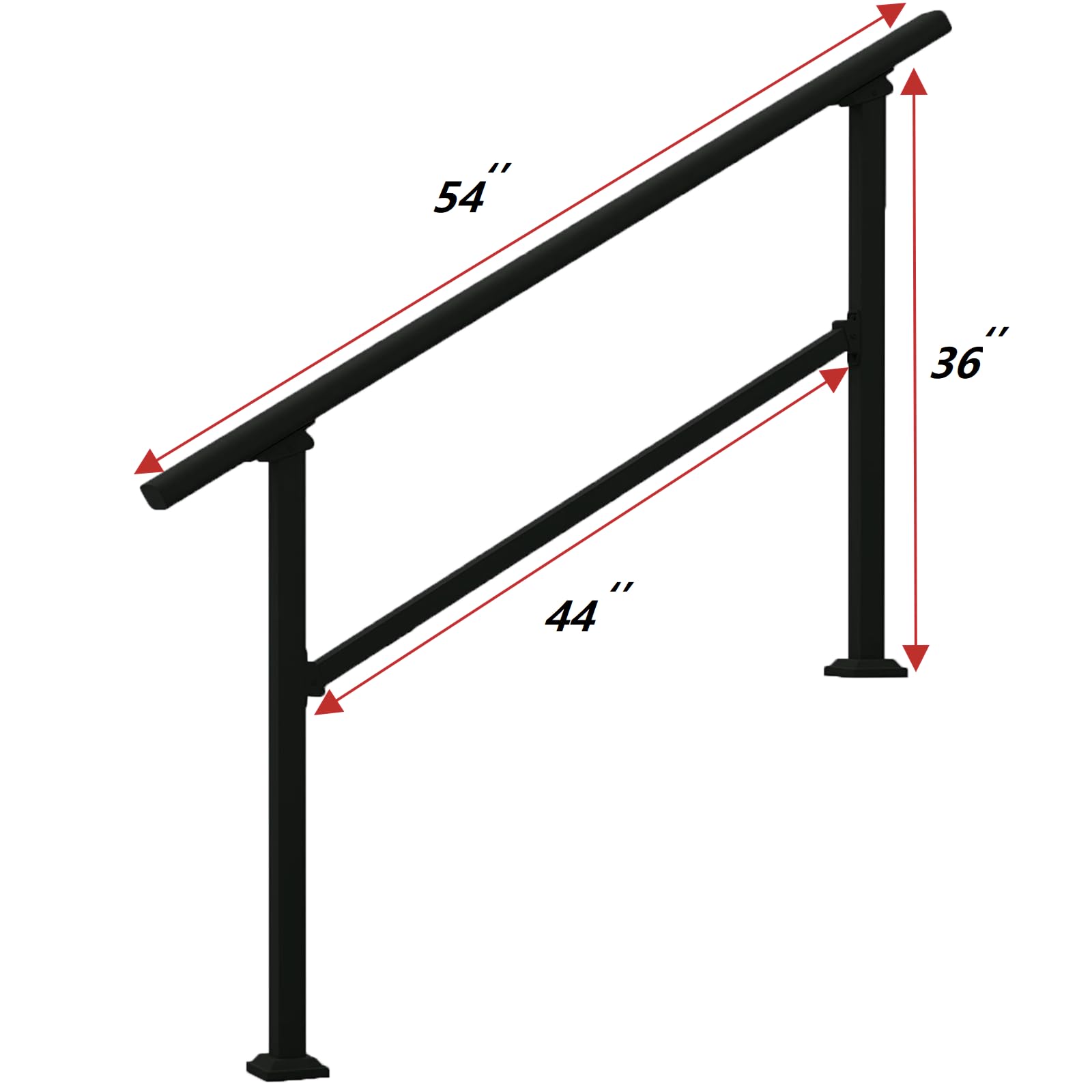Metty Metal indoor stair railing kit for safe, easy home access