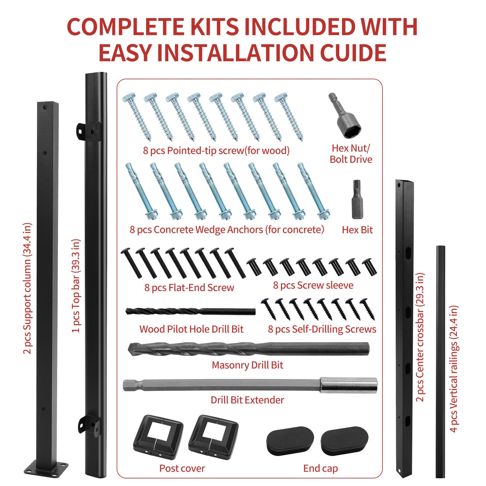 Metty Metal porch railing adds safety on front steps.