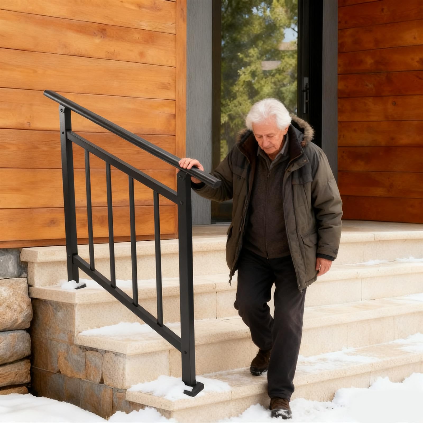 Metty Metal smooth grip handrail with comfortable surface.