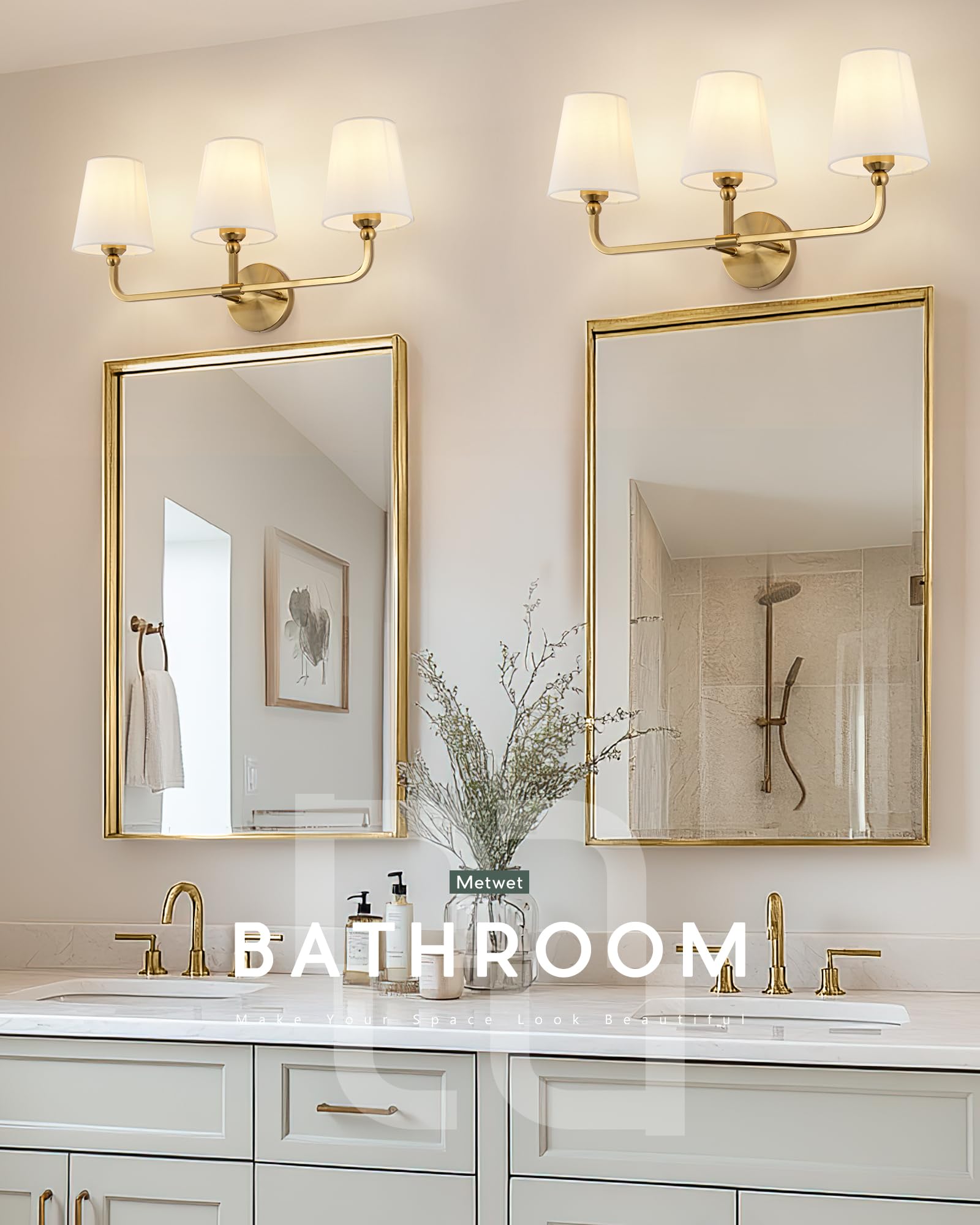 METWET VL837-BG-B-3 warm ambient light for bedrooms and living spaces.