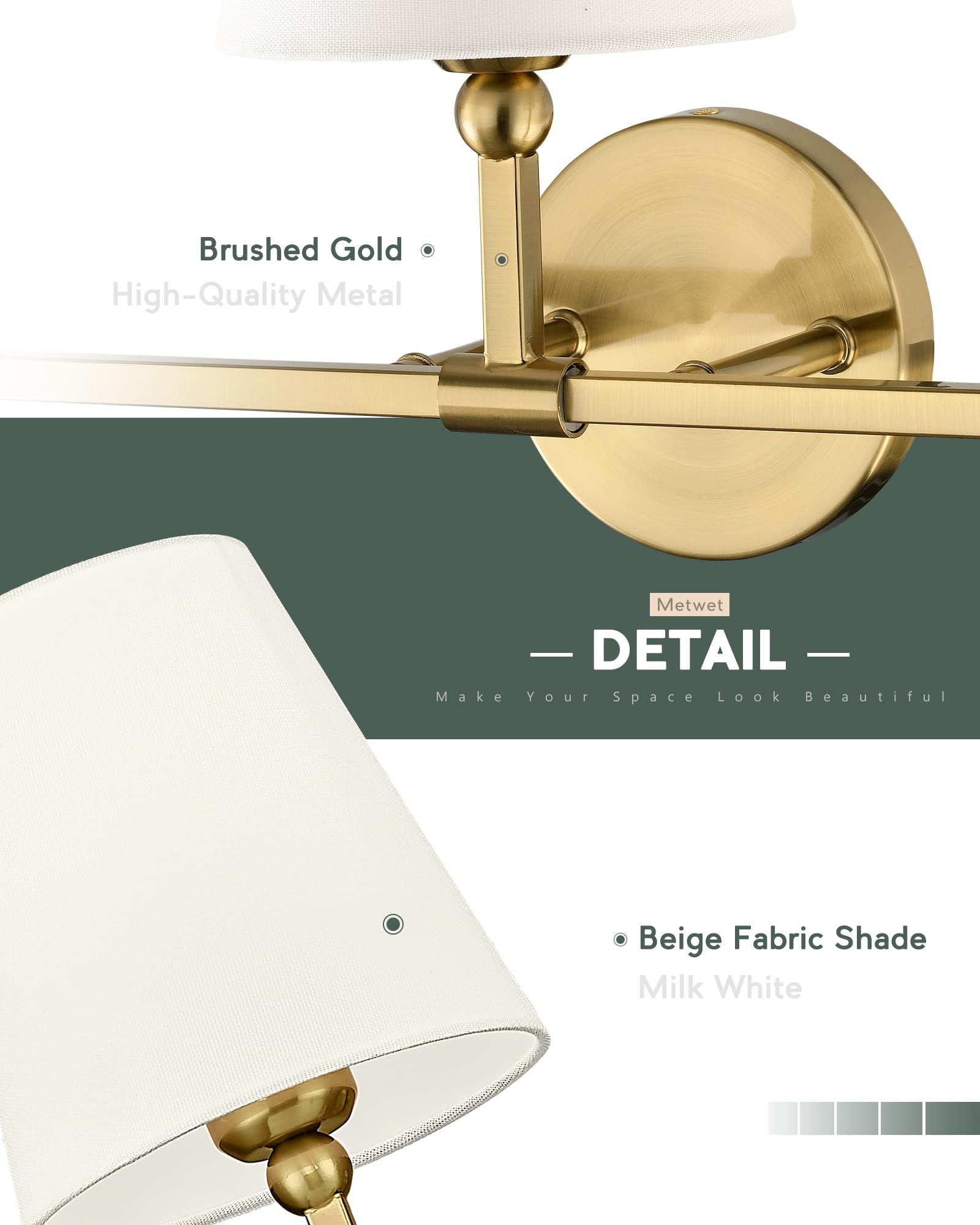 METWET VL837-BG-B-3 wall mount installation showing easy setup.