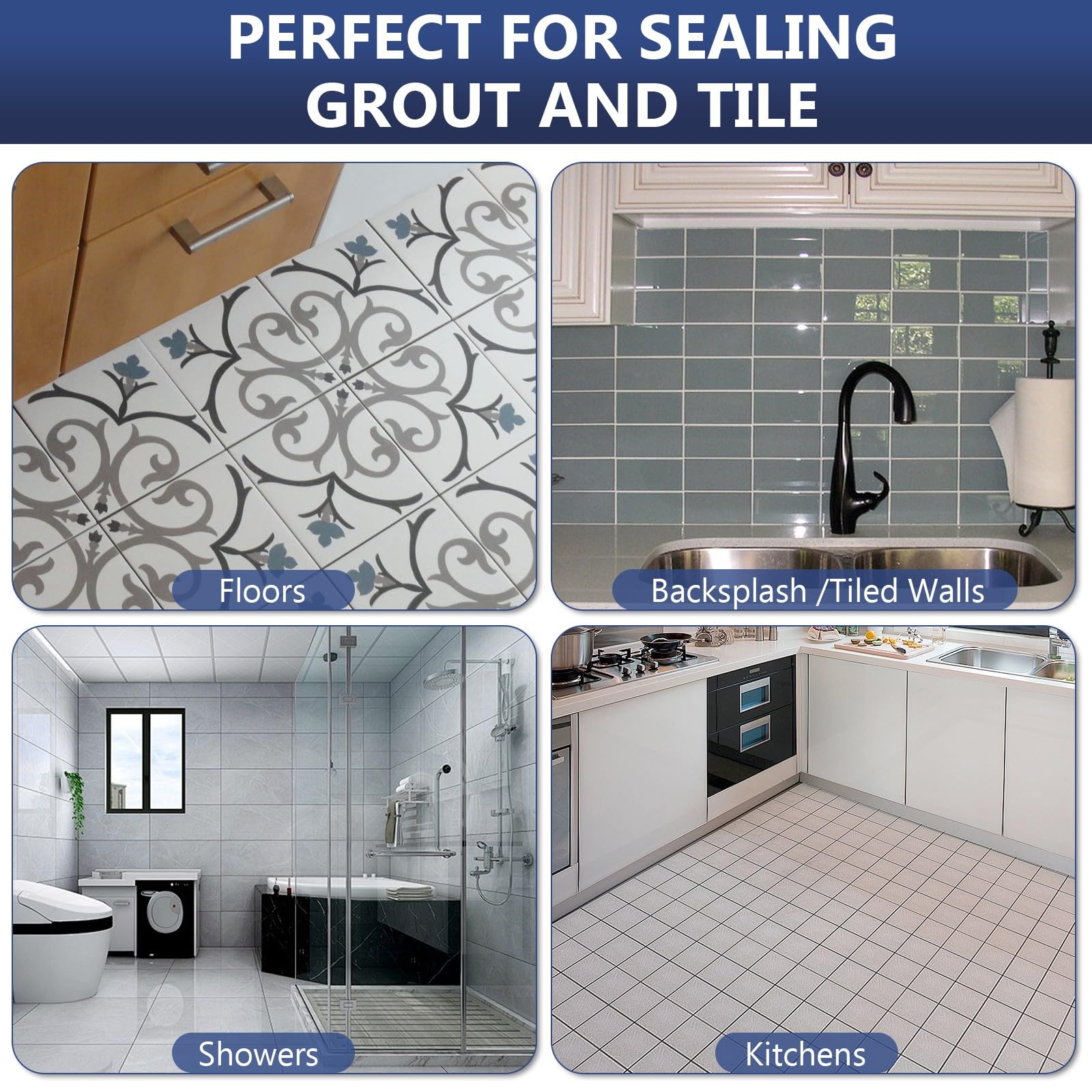 Meuvcol grout sealer application kit with sponge brush and towel for easy use
