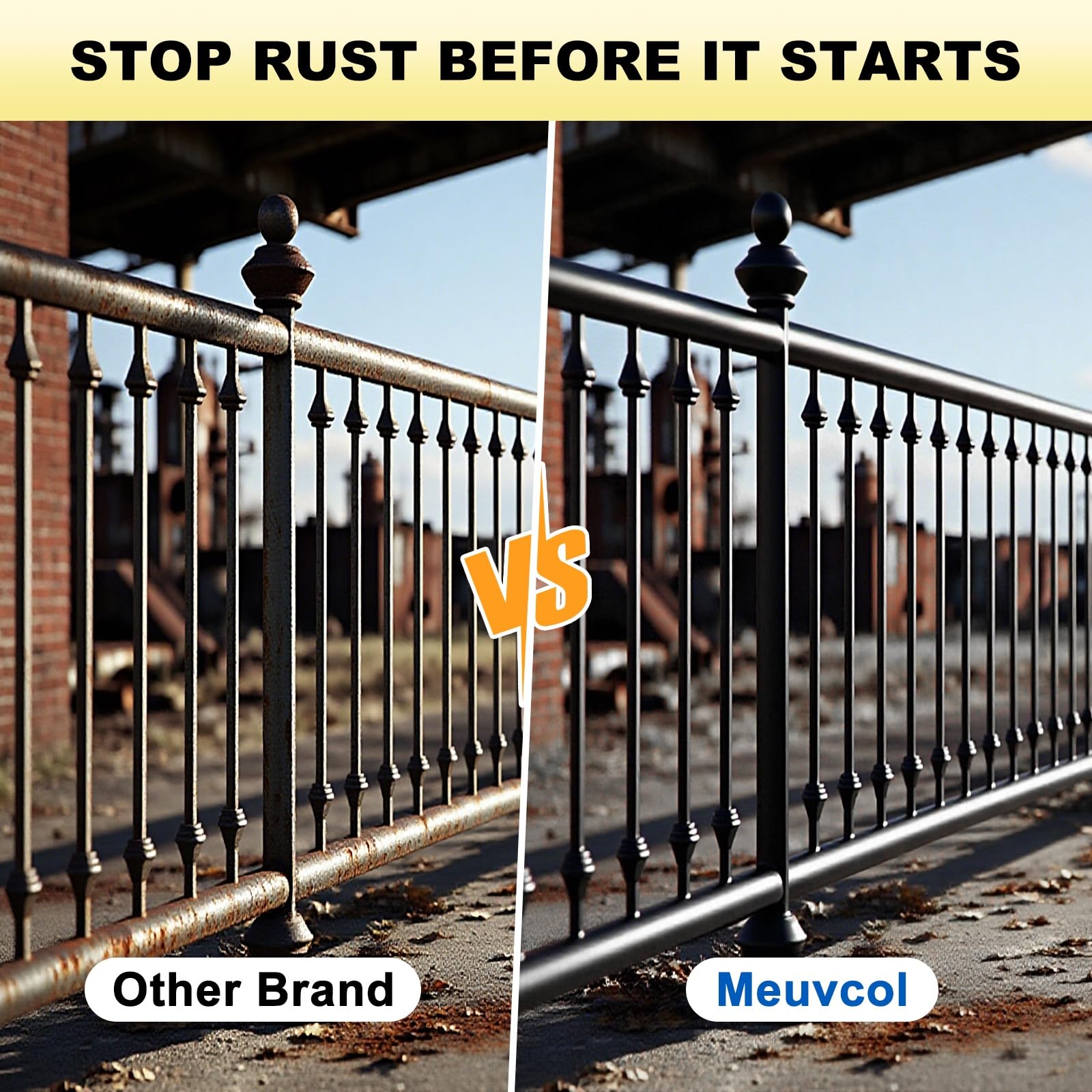 Meuvcol Metal Paint provides high coverage for a smooth, professional finish.
