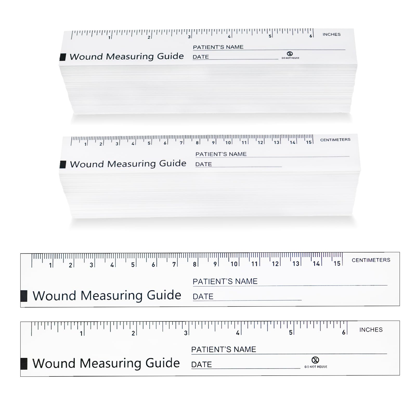 Mevlshcey wound measuring tape view with dual-scale layout for sizing