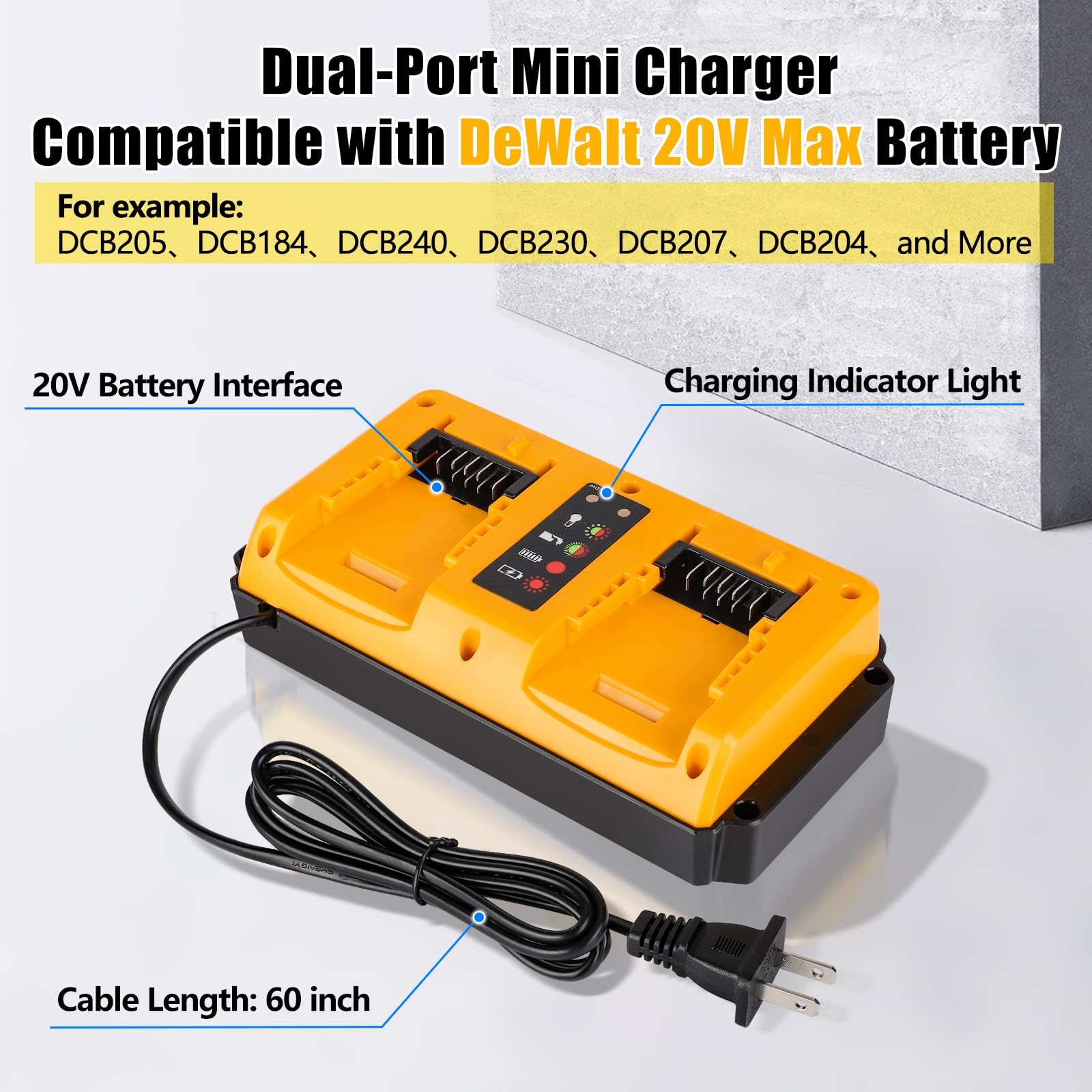 Two-port simultaneous charging view on the Mewryytuo charger