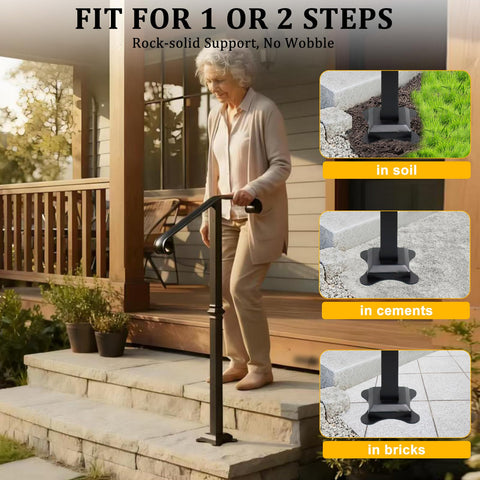 Authentic wrought iron finish resists weather and adds porch charm