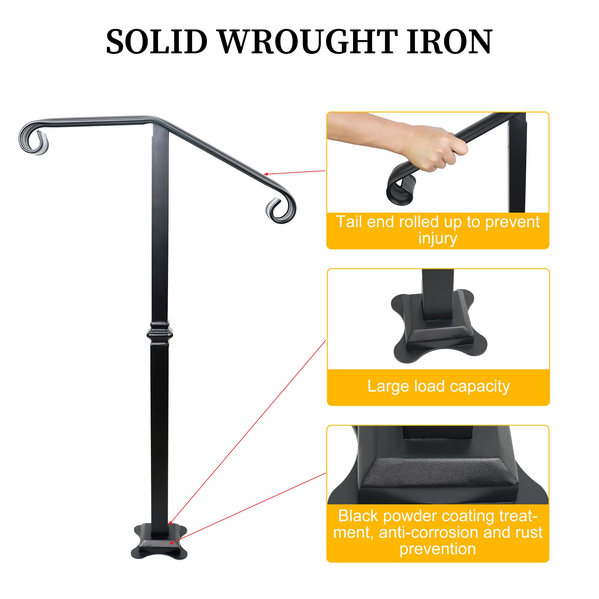 Decorative cast iron covers conceal welds for a clean look