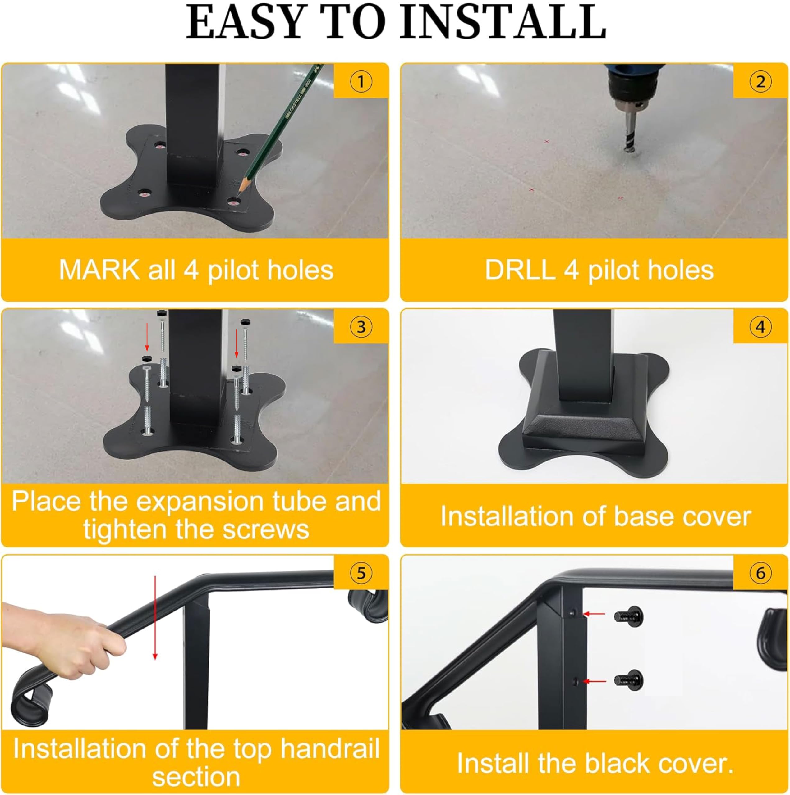 Strong welded joints provide steady support for 1 or 2 steps