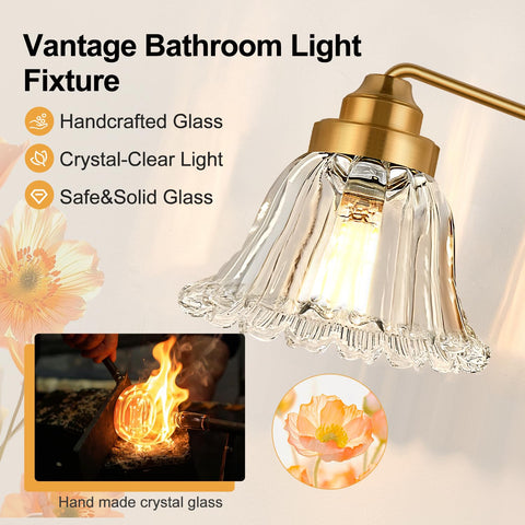 Meybiok 8mm crystal glass shades diffuse light softly for a warm glow.