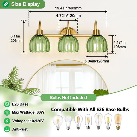 Meybiok 3-light fixture pairs warm glow with timeless design