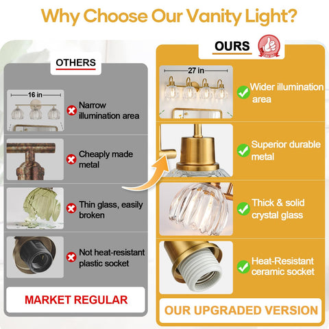 Meybiok tulip crystal glass shade highlights soft, elegant glow.