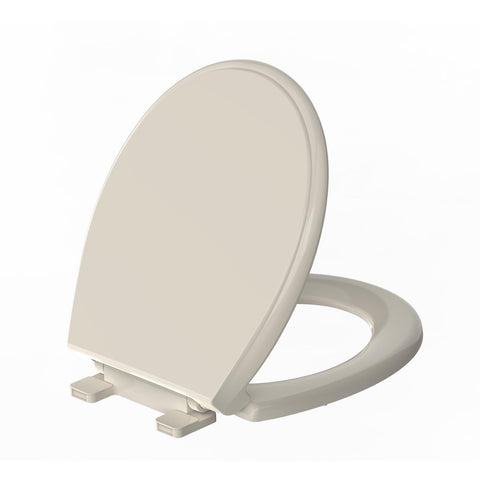 Meydrdou almond round toilet seat with quiet close reduces bathroom noise
