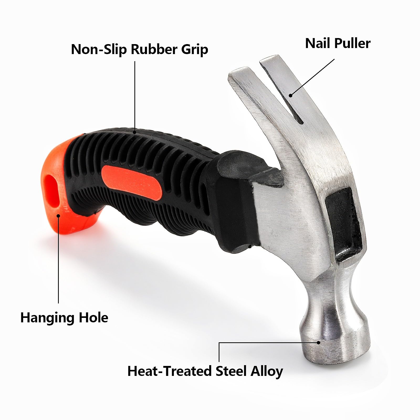 Mezchi two-ended hammer ready for driving and pulling nails.