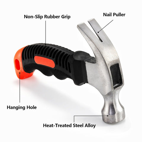 Mezchi two-ended hammer ready for driving and pulling nails.