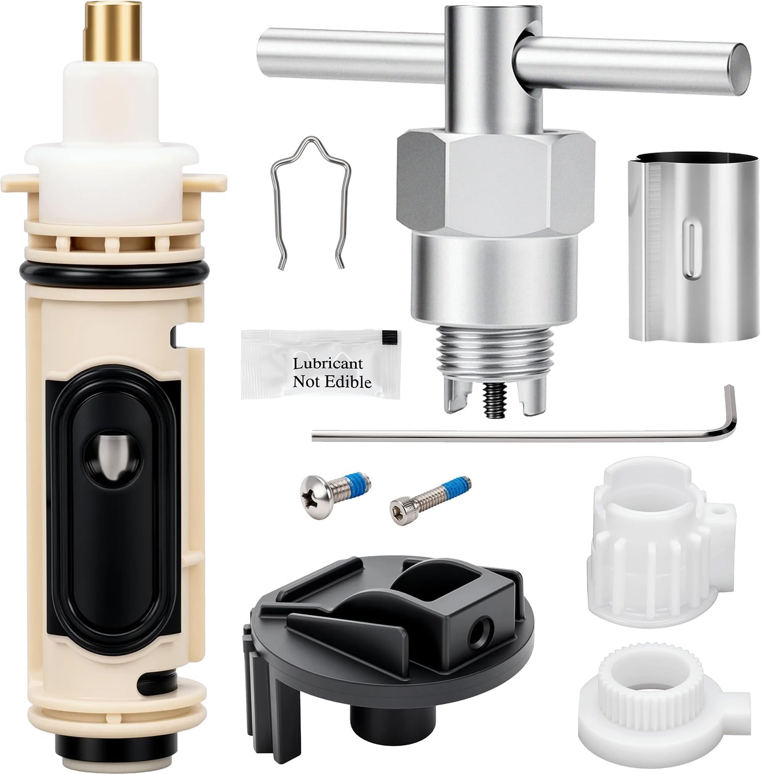 Mezvion 1222 shower cartridge with stainless steel sleeve for durability and stability.