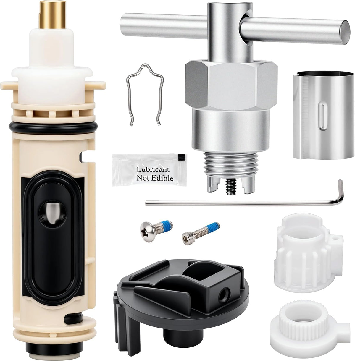 Mezvion 1222 shower cartridge with stainless steel sleeve for durability and stability.