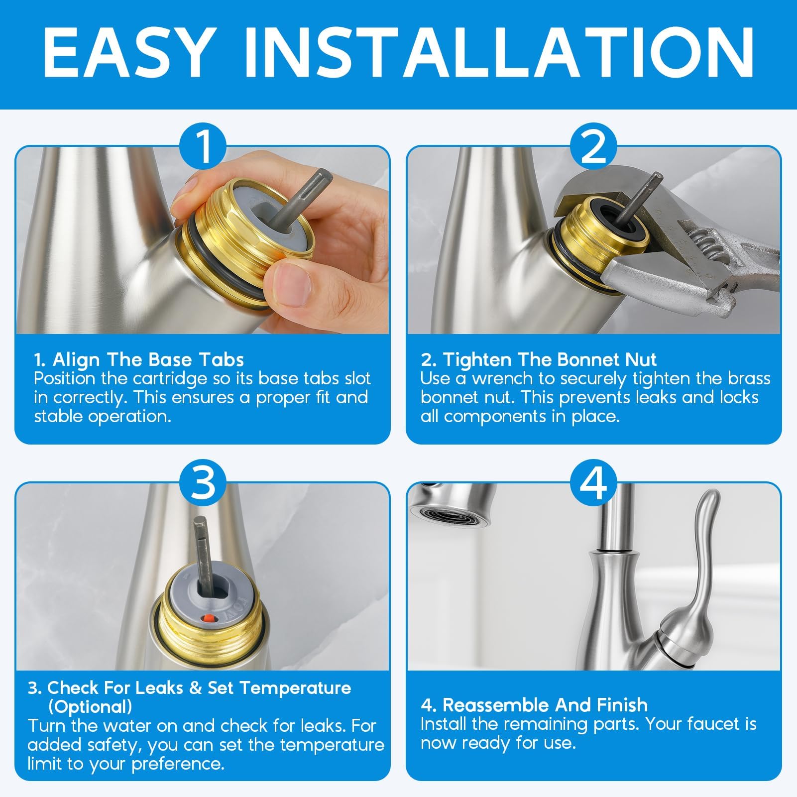 RP50587 with included allen wrench supports quick installation.