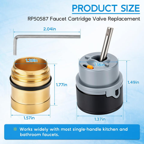 RP50587 brass bonnet nut included for secure installation.
