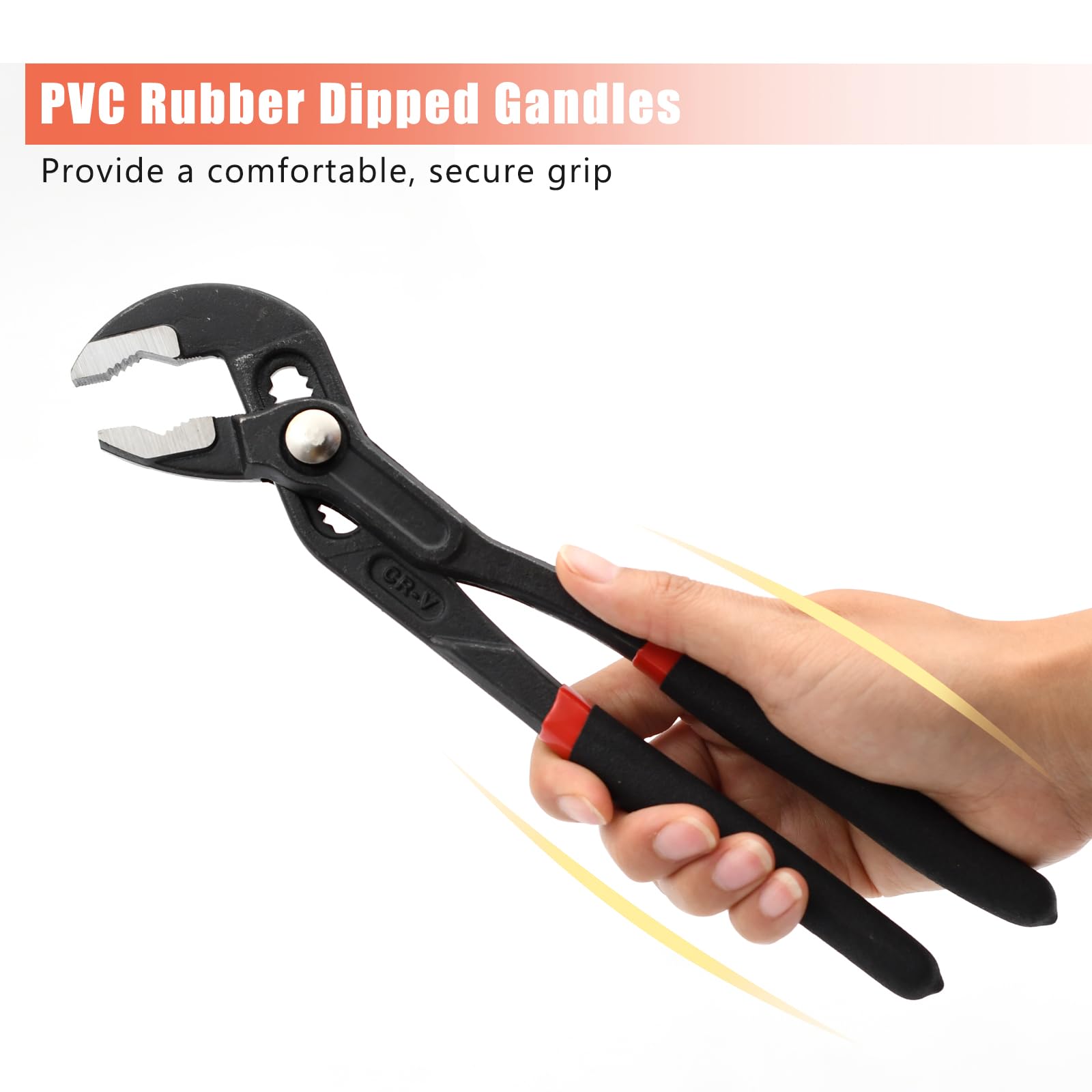 MFBJXC 12in groove joint pliers provide reach and torque for larger fittings