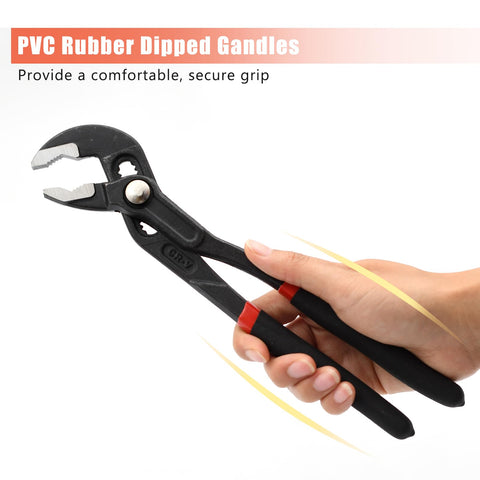 MFBJXC 12in groove joint pliers provide reach and torque for larger fittings