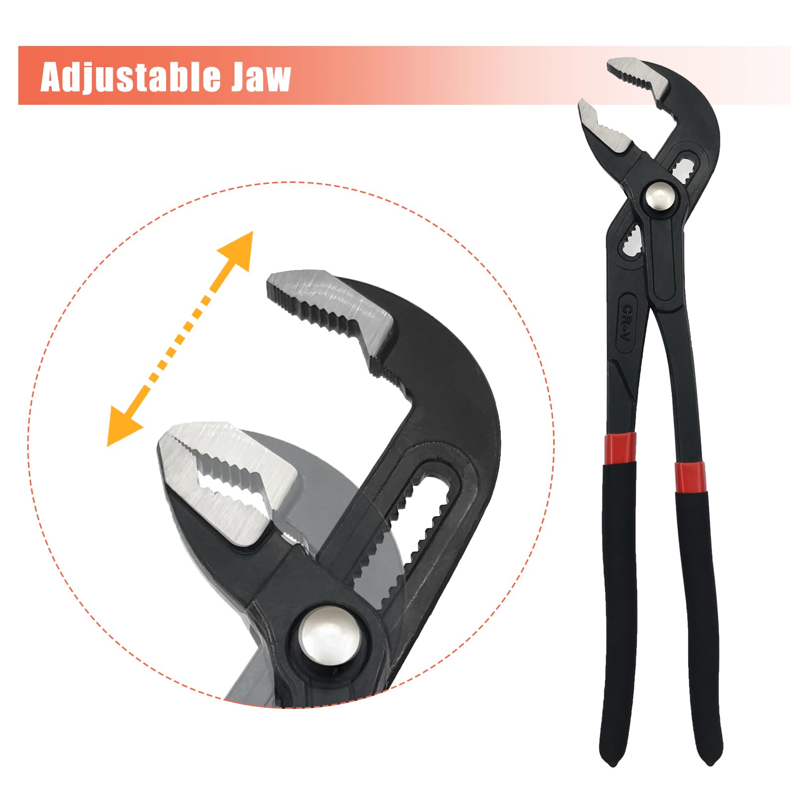 MFBJXC V-jaw tongue helps stabilize irregular shapes for a steadier grip