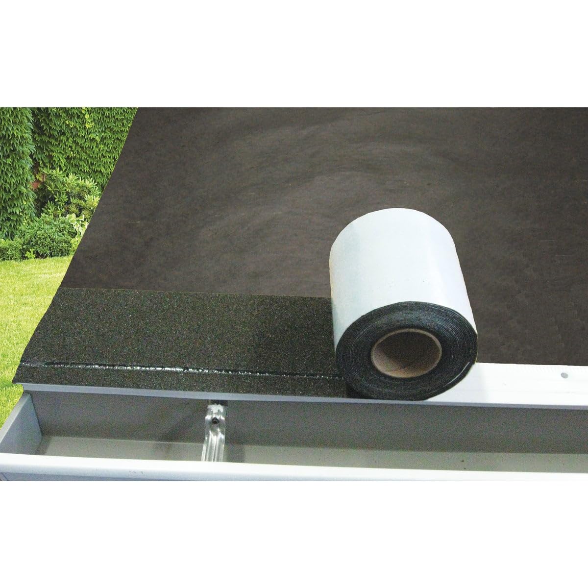 MFM ShingleStarter seal-tab at roof edge helps protect against wind uplift