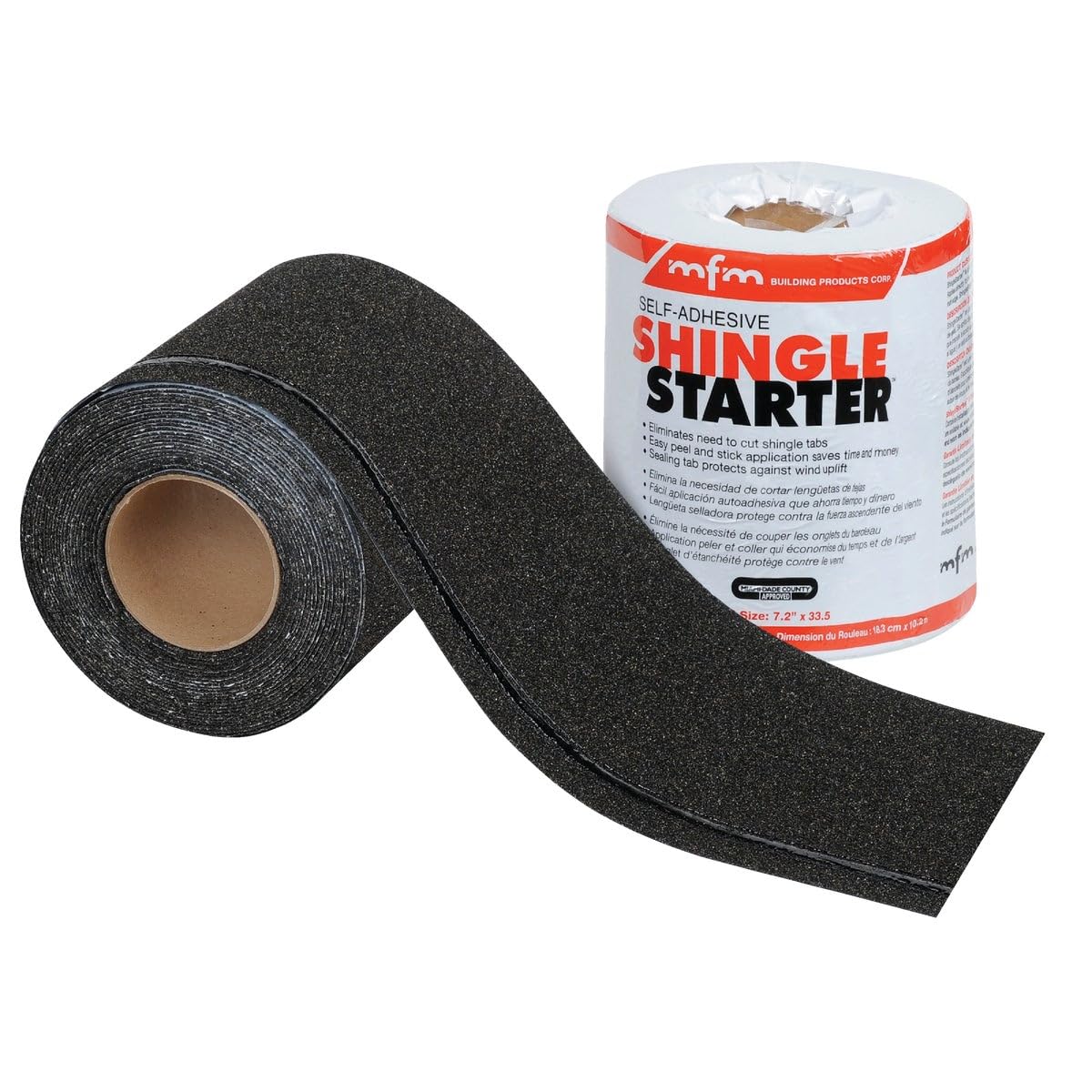 MFM ShingleStarter roll-on roof deck demonstrates fast self-adhesive installation