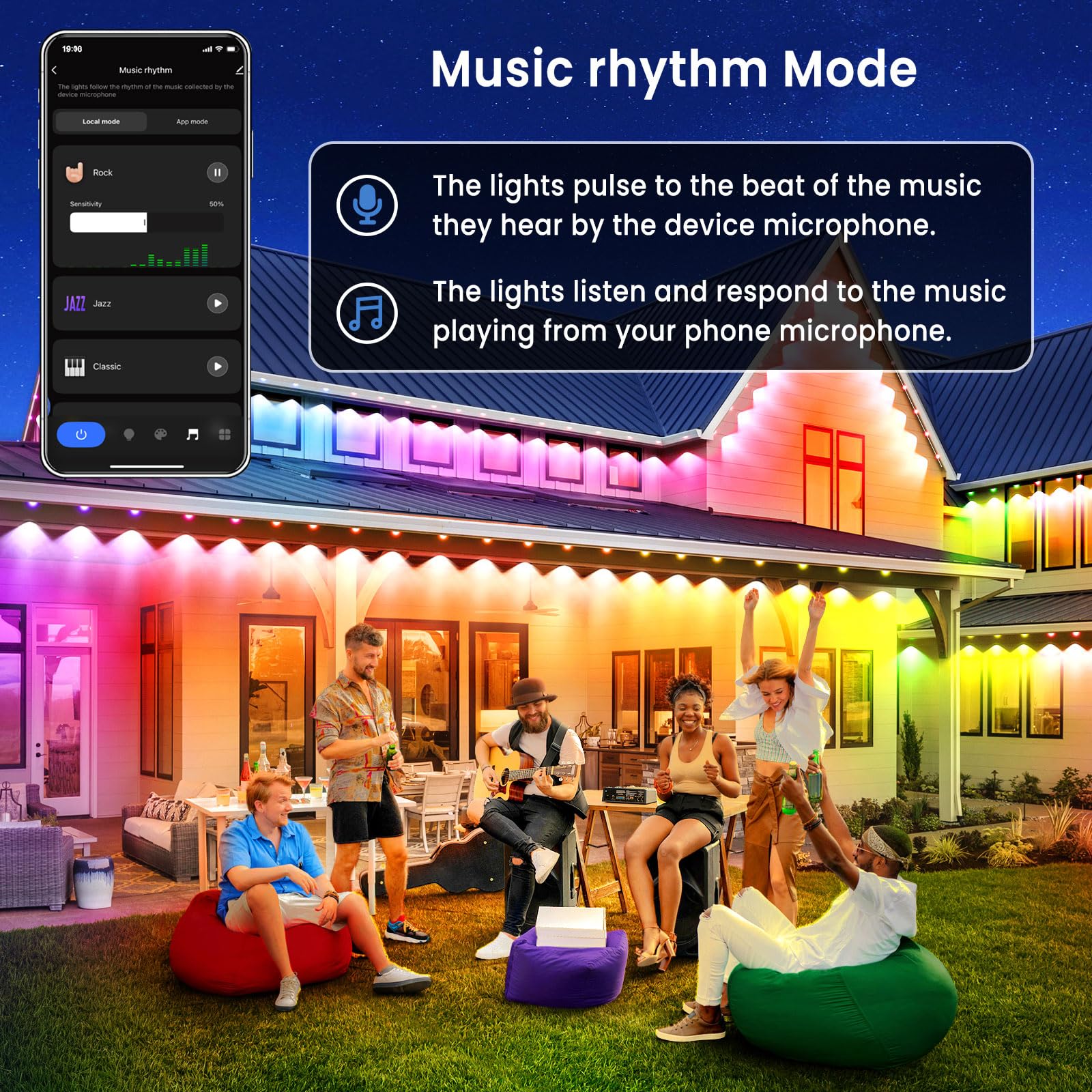 MFROO SmartLife app enables easy setup and remote control via phone.