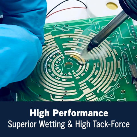 MG Chemicals 8341 rohs-compliant flux highlights compatibility with lead-free and leaded solders.