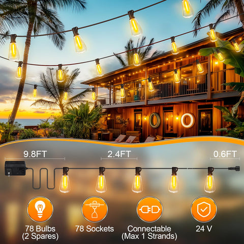 MGVIH Energy-saving LED bulbs cut electricity use for evenings outside.