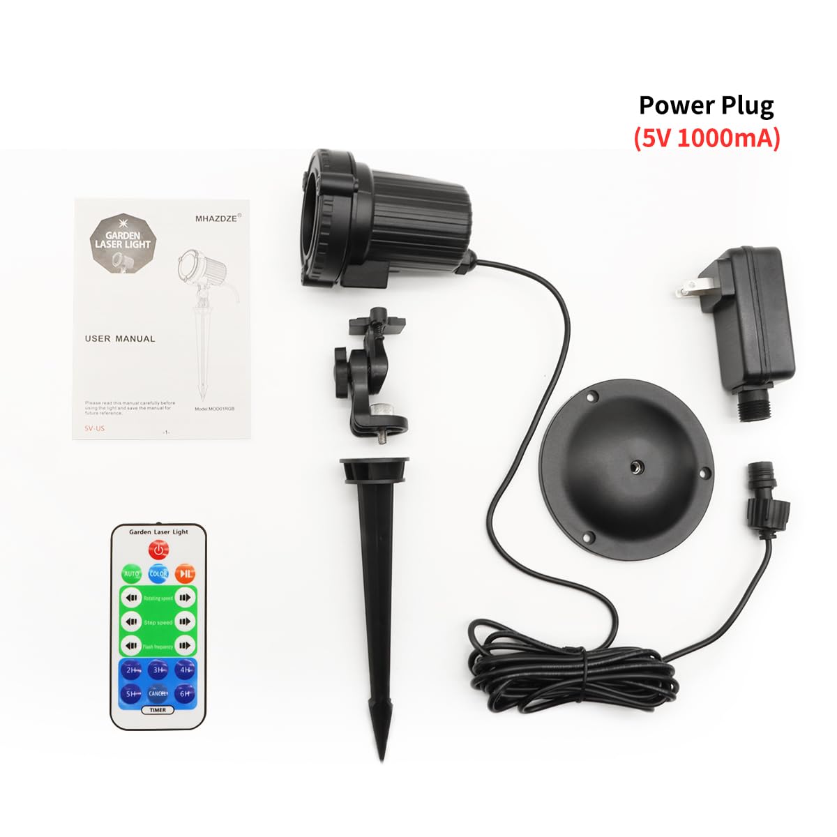 MHAZDZE moving and static modes provide versatile holiday lighting options.