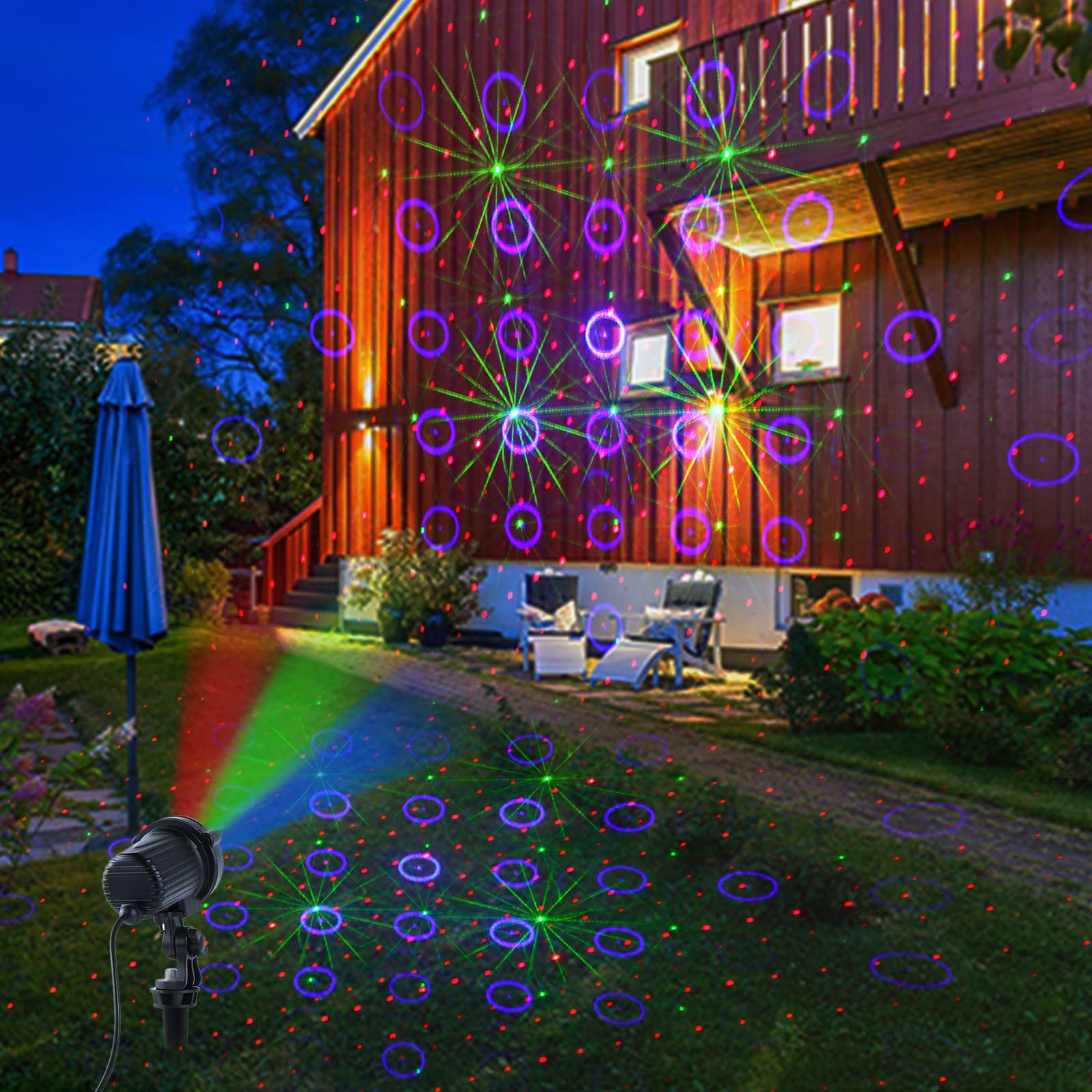 MHAZDZE wall-and-lawn-coverage up to 3541 sq ft from 40 ft distance.