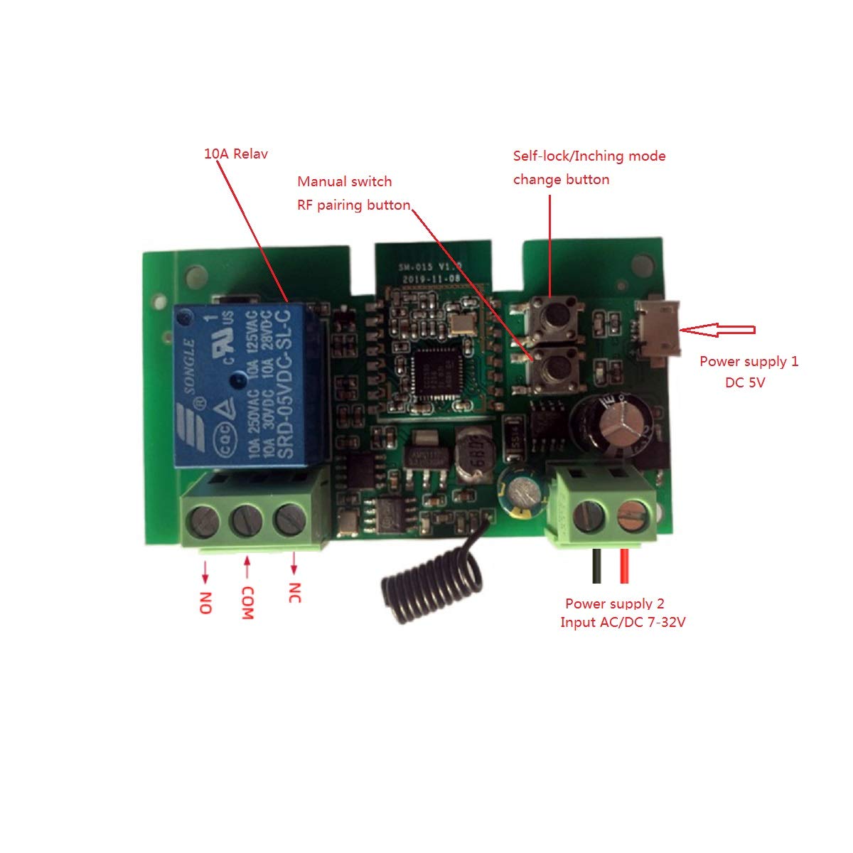 MHCOZY inching and self-lock modes enable flexible operation.