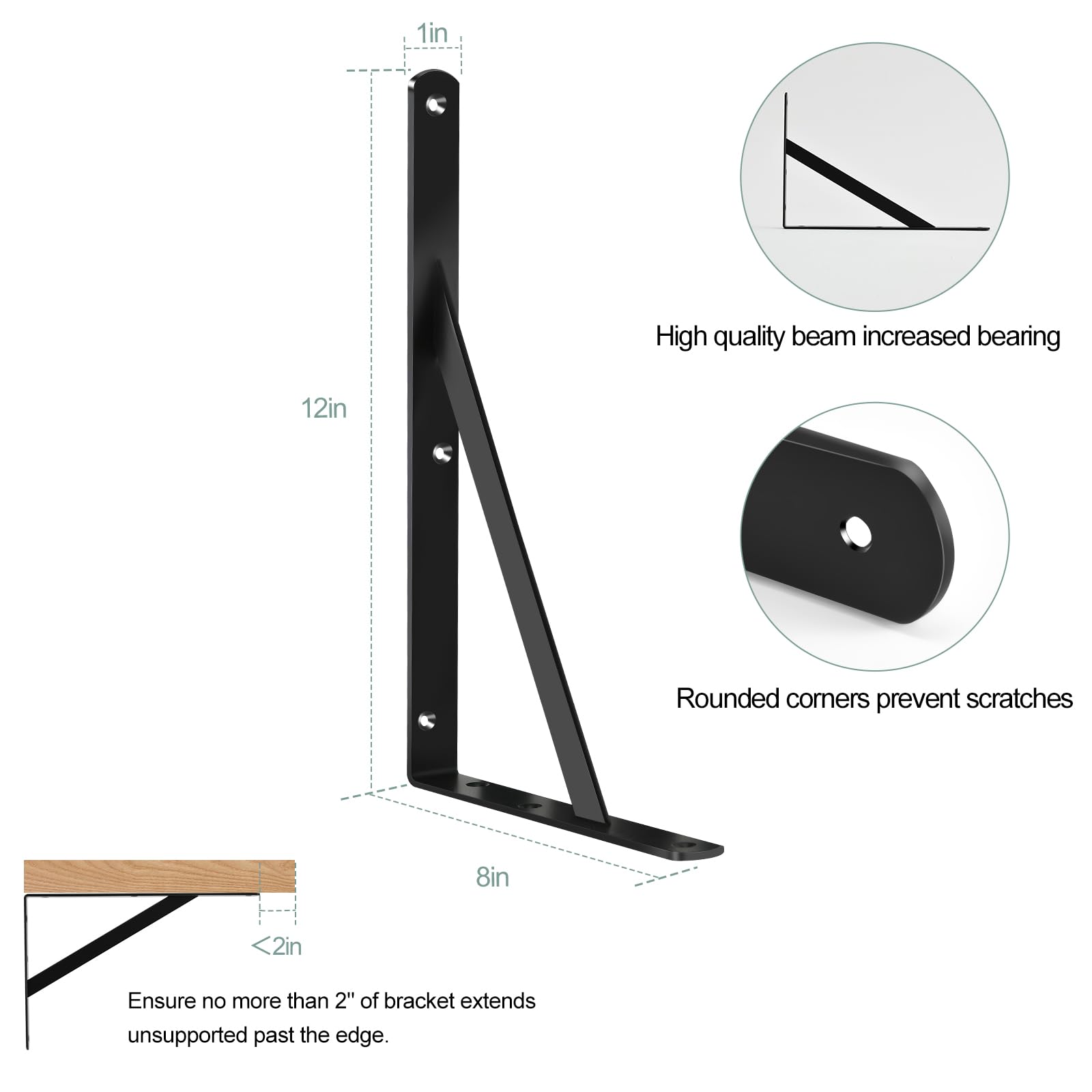 MHMYDZ 12-pack bracket side view showing rugged steel
