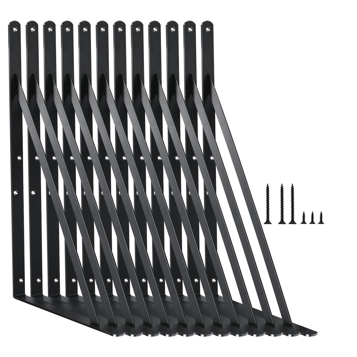 MHMYDZ 12-pack shelf brackets, wall-mount view for sturdy support
